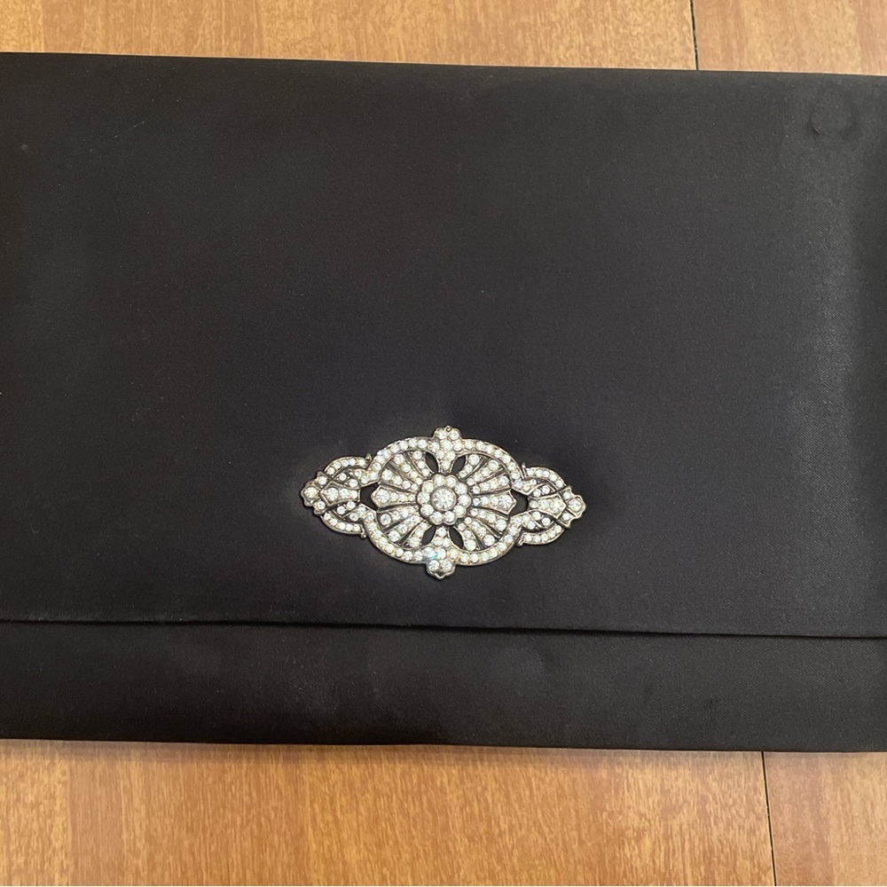 Black Clutch with Rhinestone embellishment
